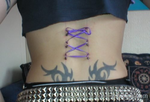 Back Tattoo And Corset Piercings-JP1014