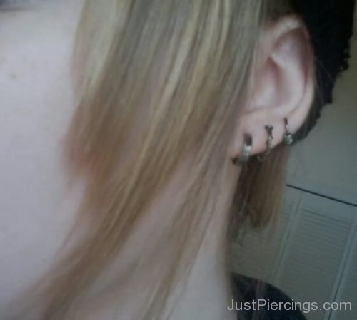 Beautiful Tripple Lobe Ear Piercing-JP1012
