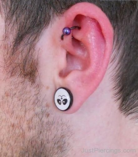 Captive Bead Ring And Lobe Ear Piercing-JP1060