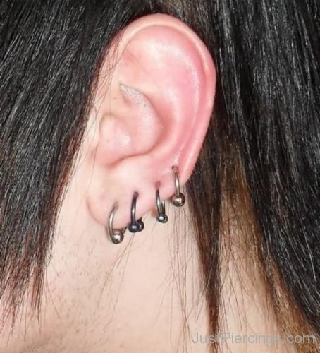 Captive Bead Rings Lobe Ear Piercing-JP1064