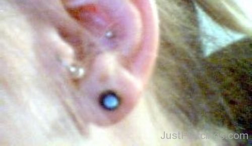 Conch And Lobe Tragus Piercing-JP1033