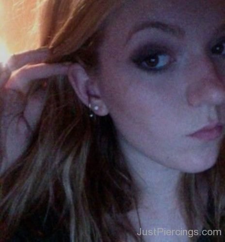 Beautiful Girl With Conch Piercing 