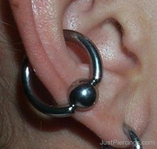 Conch Piercing On Ear Closeup-JP1062