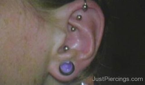Conch Rook And Lobe Piercing-JP1100