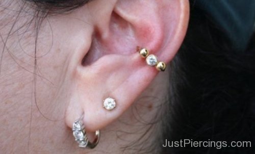 Cool Conch And Lobe Piercing