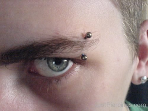 Curved Barbell Eyebrow Piercing For Men-JP112