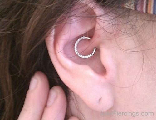 Daith Piercing With Cool Unique Ring-JP1219