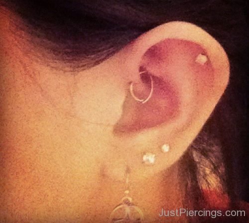 Daith Piercing With Gold Ring-JP1224