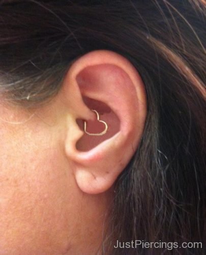 Daith Piercing With Heart Ring For Girls-JP1240