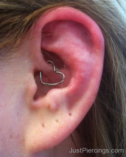 Daith Piercing With Heart Ring For Young Girls-JP1241