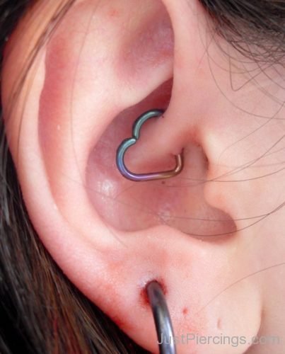 Daith Piercing with Heart Jewelry-JP1228
