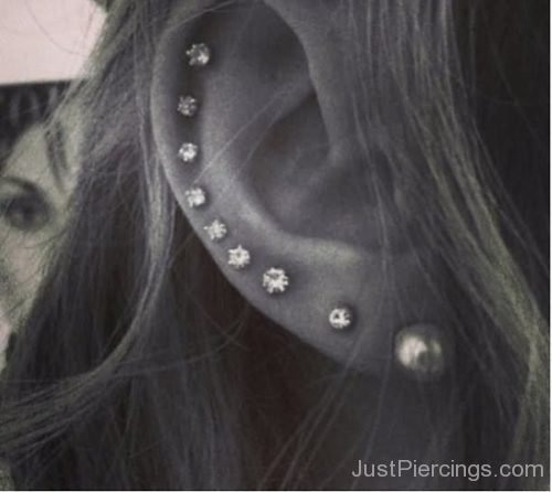 Diamond Ear Rings Ear Piercings-JP1131
