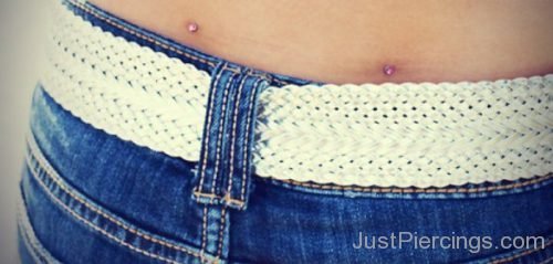 Dimple Back Piercing For Girls With Dermals-JP148