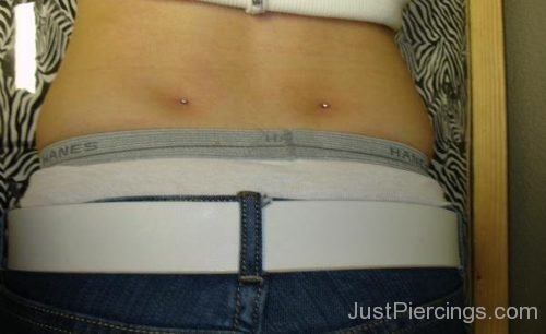 Dimple Back Piercing With Dermal Anchors For Girls-JP151