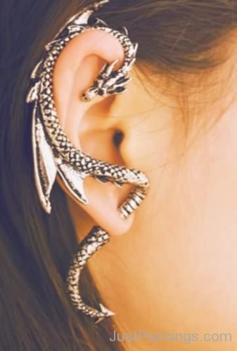 Dragon Ear Ring Ear Lobe Piercing-JP1047