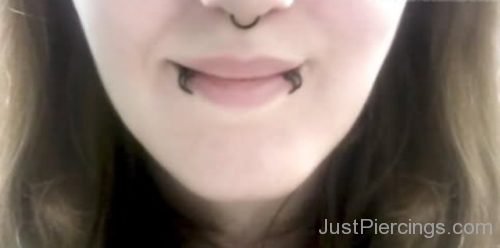 Dual Dolphin Bites Piercing And Septum Piercing-JP1070