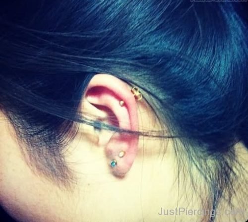 Dual Lobe, Cartilage Ear Piercing-JP117