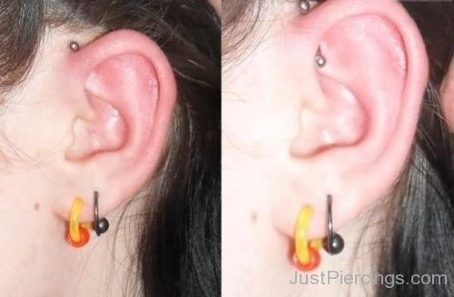 Dual Lobe Ear Piercings For Girls-JP116