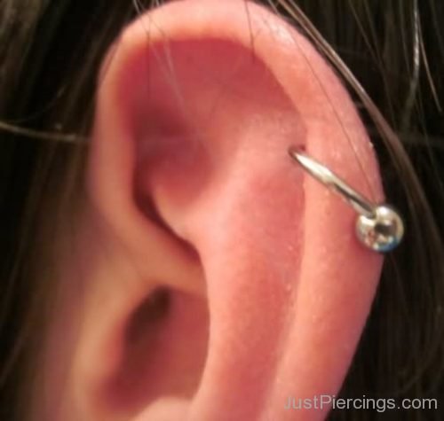 Ear Cartilage Piercing With Hoop Ring-JP1016