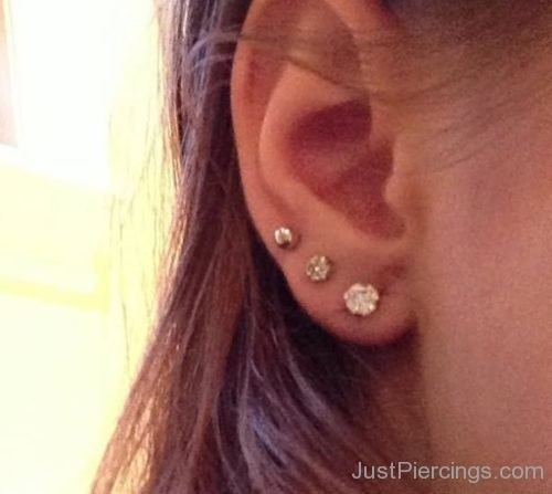 Ear Piercing With Diamond Stud-JP1207