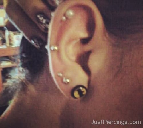Ear Piercing With Pearl Stud-JP1096
