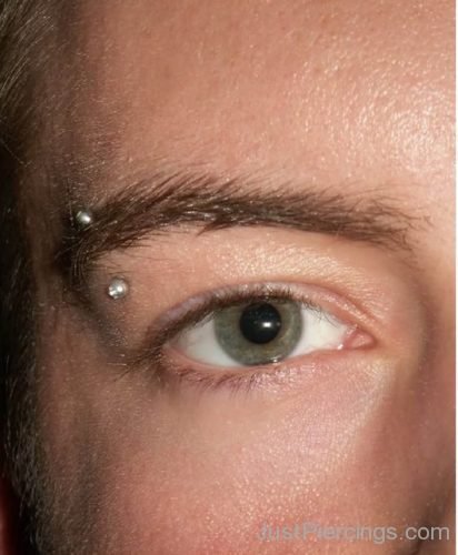 Eyebrow Piercing With Silver Stud-JP134