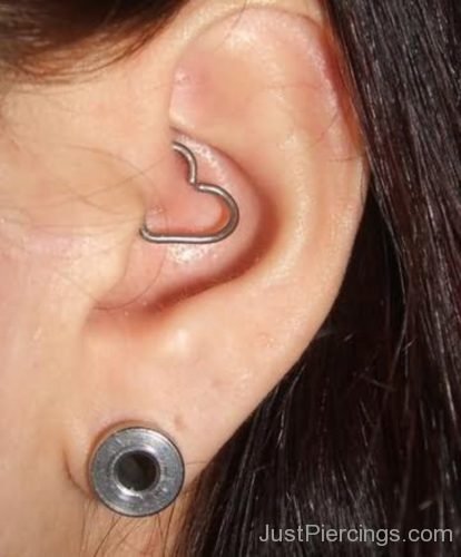 Gauge Lobe And Heart Daith Ear Piercing-JP1049