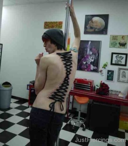 Guy With Back Corset Piercing-JP1121