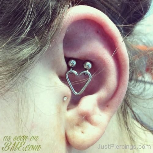 Hanging Heart Ear Piercing-JP1125