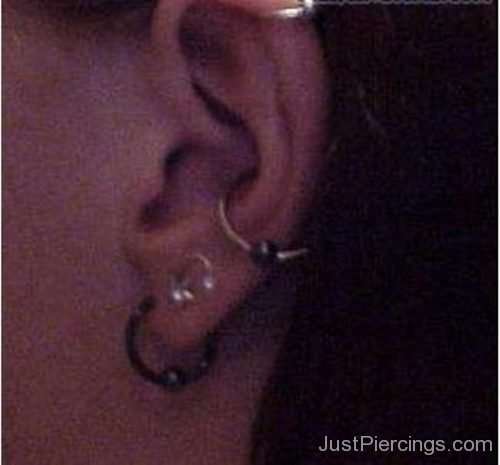 Helix And Conch Piercing For Ear-JP1150