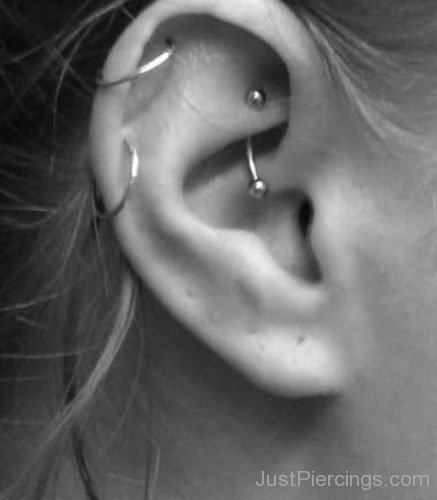 Helix, Cartilage And Daith Ear Piercing-JP1055