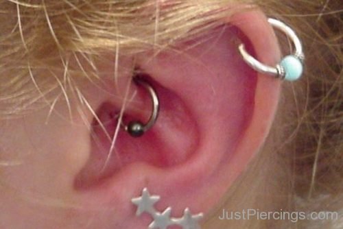 Helix Piercing And Daith Piercing With Ball Closure Ring-JP1391