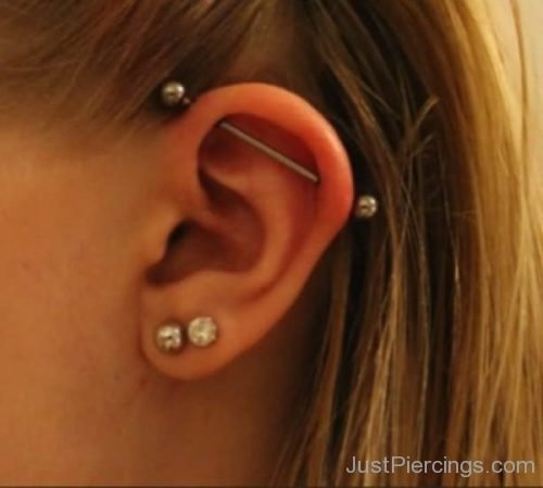 Industrial And Dual Lobe Ear Piercing-JP1272