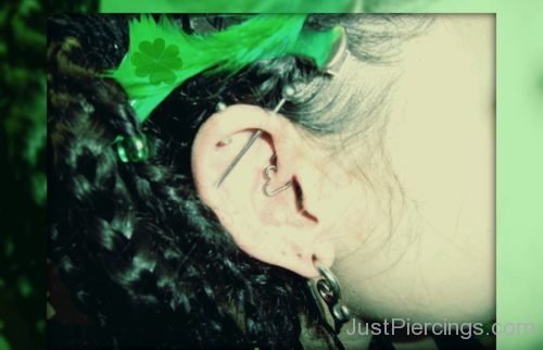 Industrial And Heart Shaped Daith Piercing-JP1404