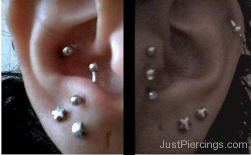 Inner Conch And  Outer Conch Piercing-JP1133
