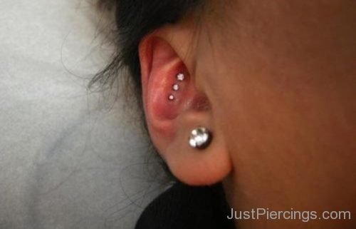 Lobe And Conch Piercing For Girls Ear-JP1195