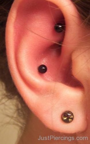 Lobe Conch And Rook Piercing-JP1128