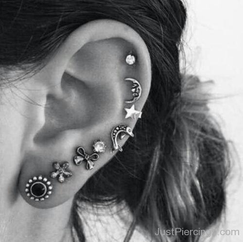 Nice Multiple Ear Piercing For Girls-JP1198