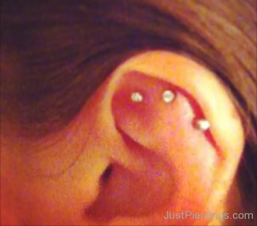 Scapha Crystal Studs Ear Piercing-JP132