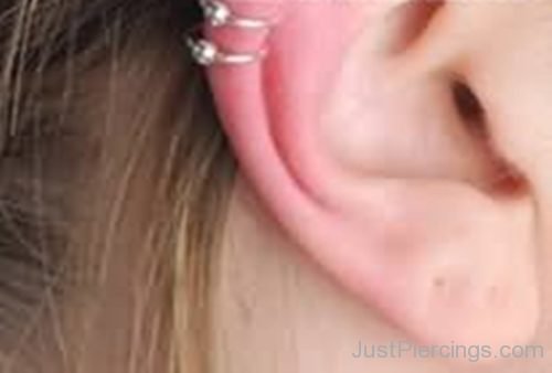 Silver Captive Bead Rings Ear Piercing-JP1232