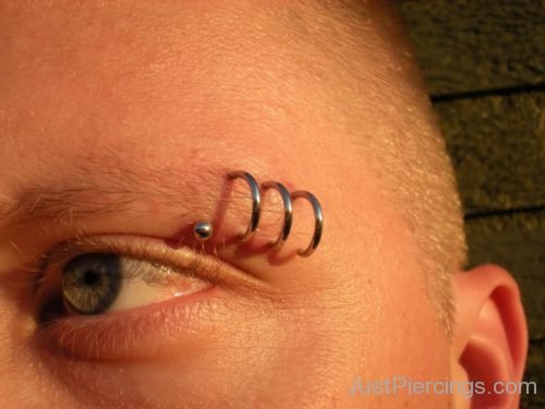 Spiral Eyebrow Piercing For Men-JP160