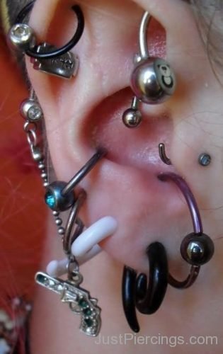 Spiral Lobe, Upper Lobe, And Cartilage Ear Piercing-JP1260