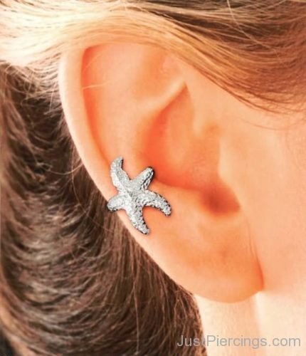 Starfish Ear Cuff Ear Piercing-JP1155