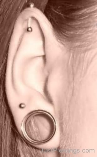 Stylish Helix And Lobe Ear Piercing-JP1159
