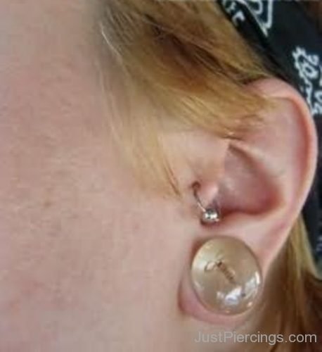 Tragus And Lobe Gauge Ear Piercing-JP150