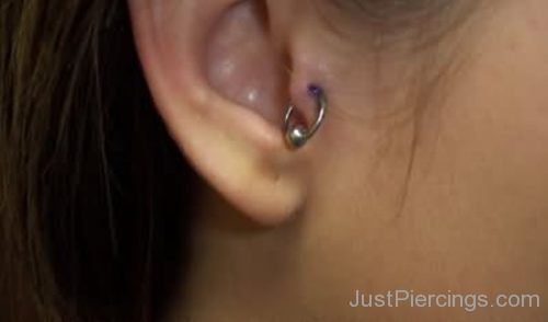 Tragus Ear Piercing With Hoop Ring For Girls-JP1285