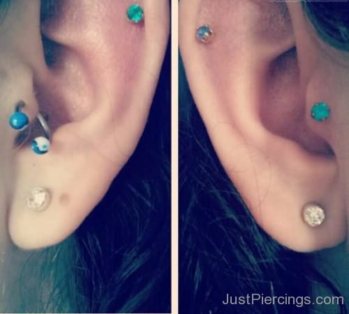 Tragus, Lobe And Cartilage Ear Piercing-JP1294