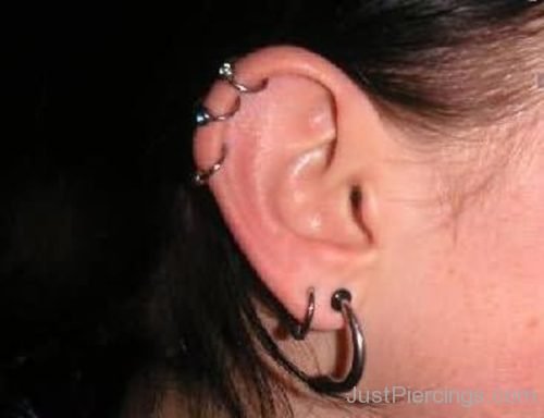 Tripple Cartilage And Dual Ear Piercing-JP1310