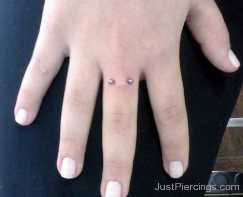Awesome Finger Piercing With Stud For Girls-JP1007