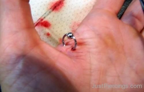 Awesome Silver Bead Ring Hand Piercing-JP1007